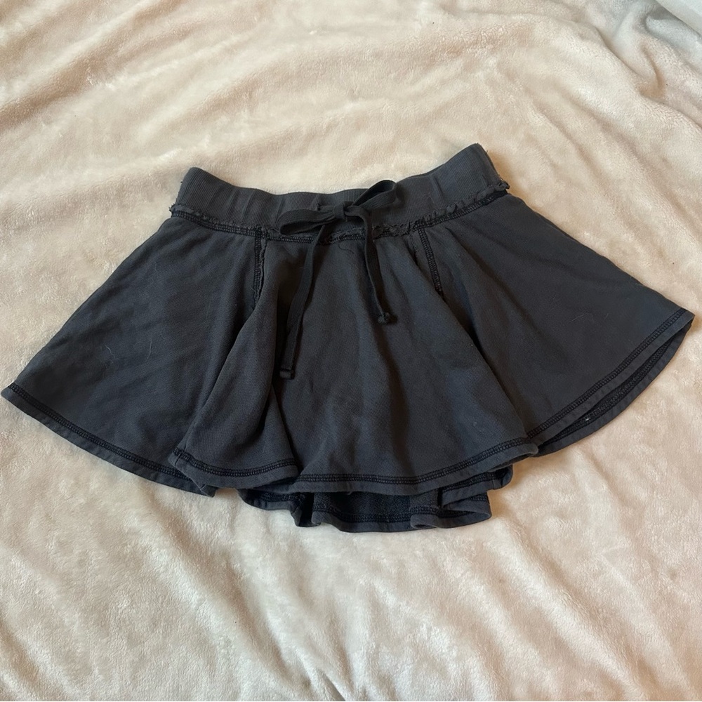 Urban Outfitters Charcoal Mini Skirt Athletic Cotton Mini Skirt Built in Shorts